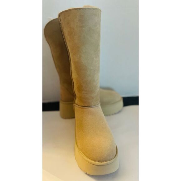 UGG CLASSIC NEW HEIGHTS CUFFABLE CHESTNUT TALL SUEDE WOMEN'S BOOTS SIZE US 9 NWT - Picture 10 of 13